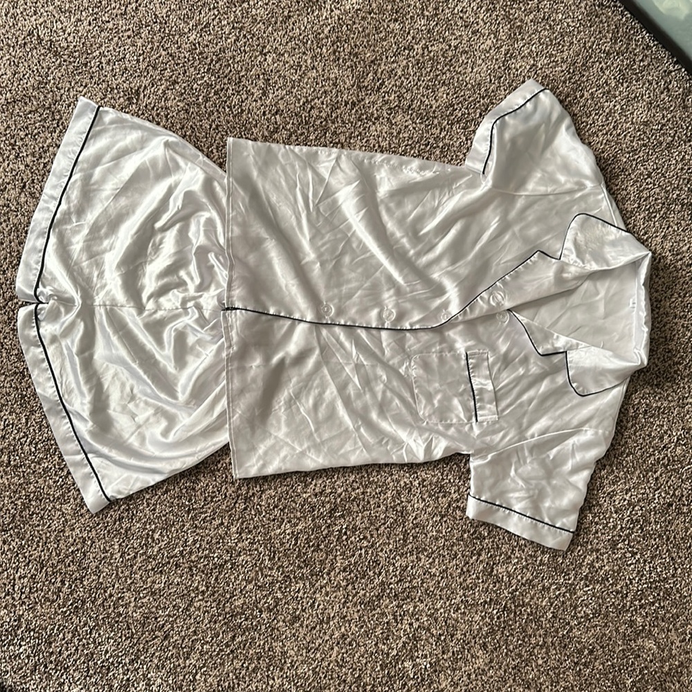 White Satin Pajamas- Like New
